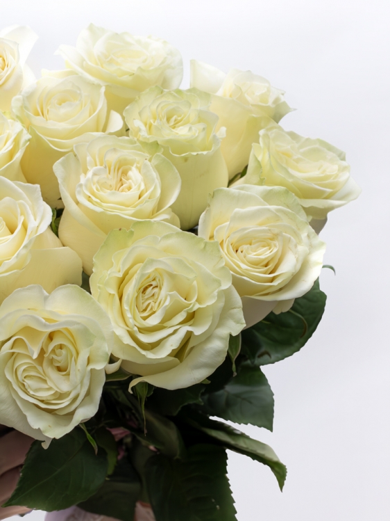 Букет из 25 белых роз - вид 4 миниатюра